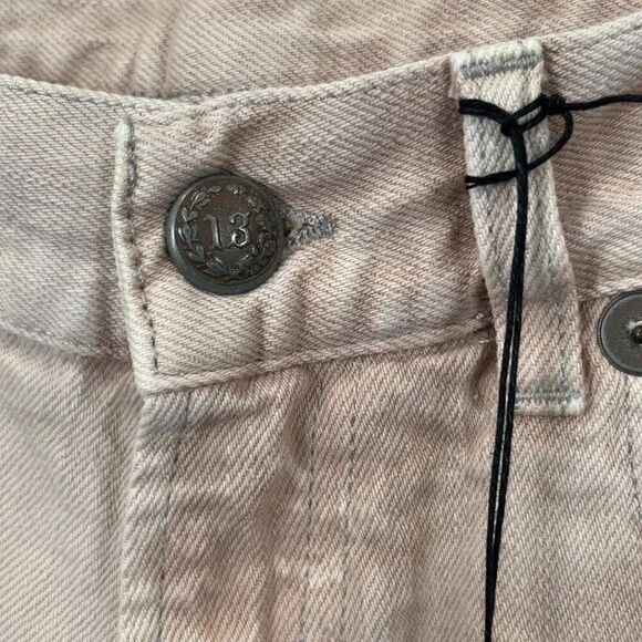 $669 R13 BOYFRIEND CROPPED JEAN. IN PEYTON PINK - Picture 6 of 14